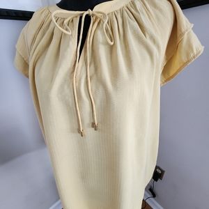 Yellow/Gold Flutter Top